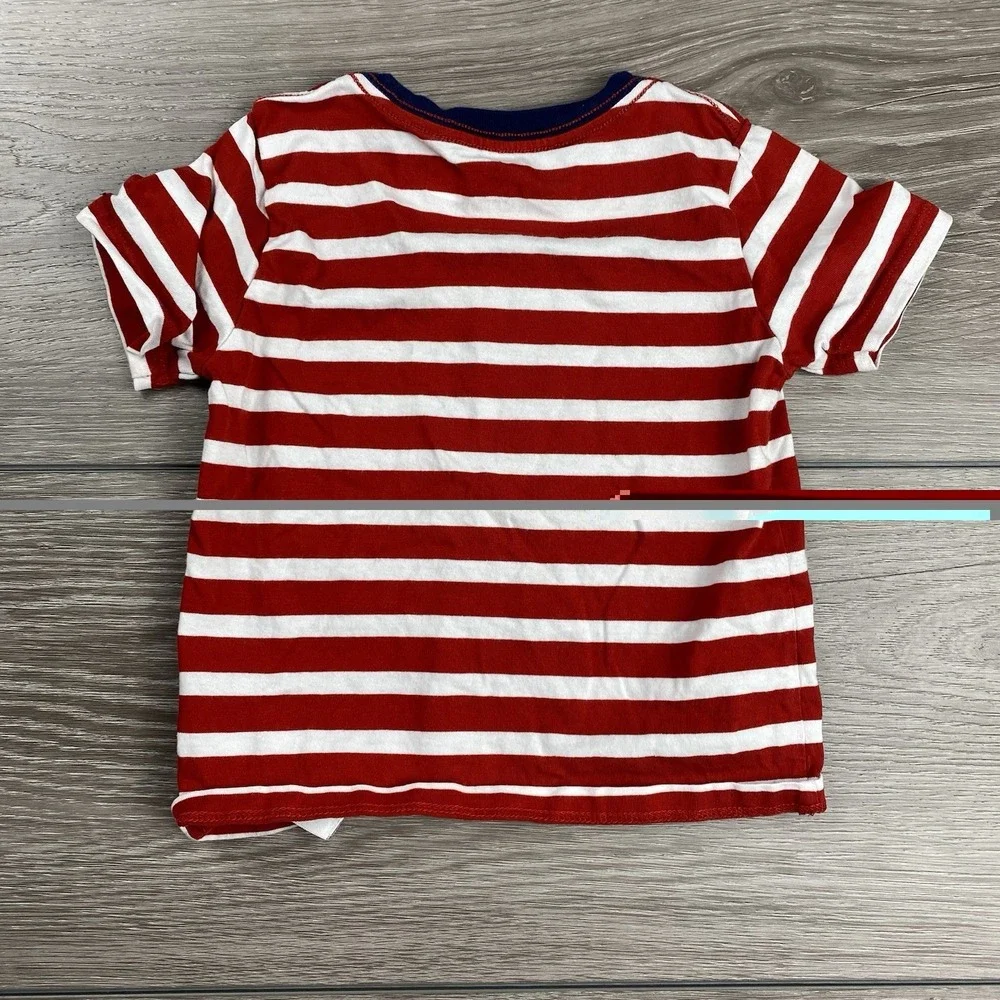 Polo Ralph Lauren Baby Boy Youth T-Shirt Red White Stripes 24M‎